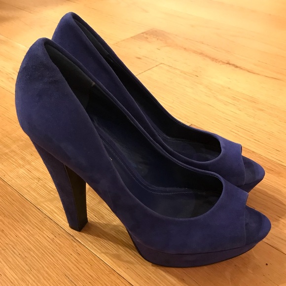 ALDO Royal Blue Genuine Suede Platform Pumps - Picture 5 of 8